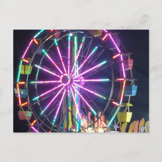 Colourful Ferris Wheel Postcard