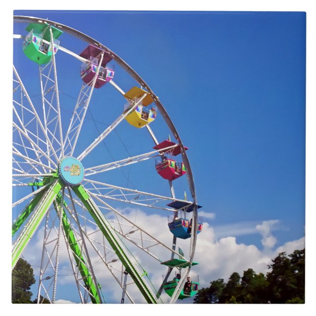 Colourful Ferris Wheel Tile (Front)