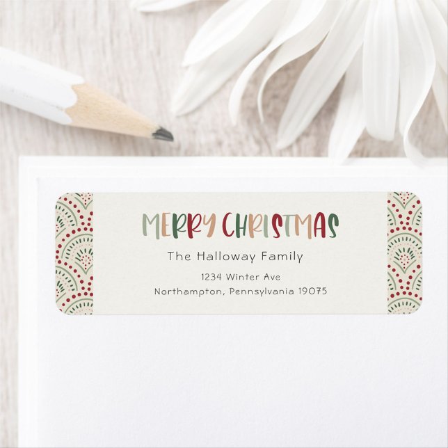 Colourful Festive Christmas Return Address Envelop (Creator Uploaded)