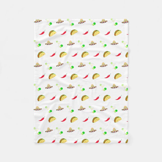 Colourful Festive Cinco de Mayo 2025 Dancing Cactu Fleece Blanket (Front)