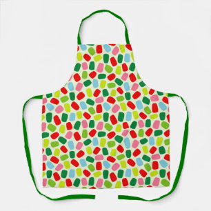 Colourful Festive Citrus Green Christmas Candy Apron