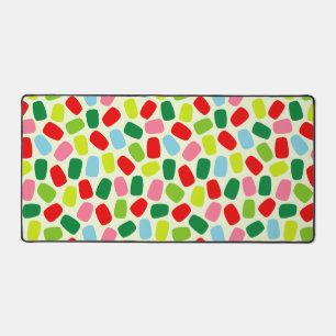 Colourful Festive Citrus Green Christmas Candy Desk Mat