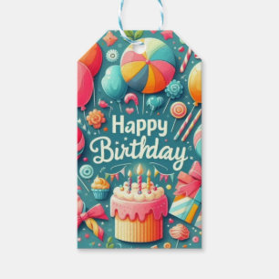 Colourful & Festive Happy Birthday Celebration Gift Tags