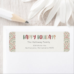 Colourful Festive Holiday Return Address Envelope