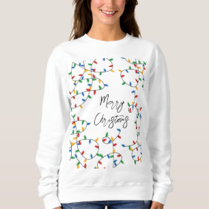 Colourful Festive Merry Christmas Lights Pattern Sweatshirt