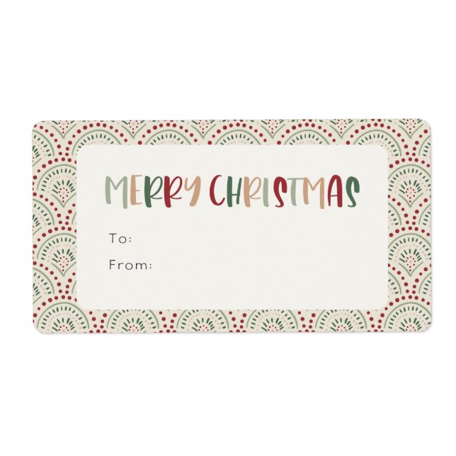 Colourful Festive Merry Christmas Rectangle Gift (Front)