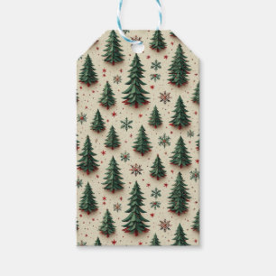 Colourful Festive Pattern Gift Tags