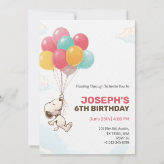 Colourful Festive theme birthday invitation card 