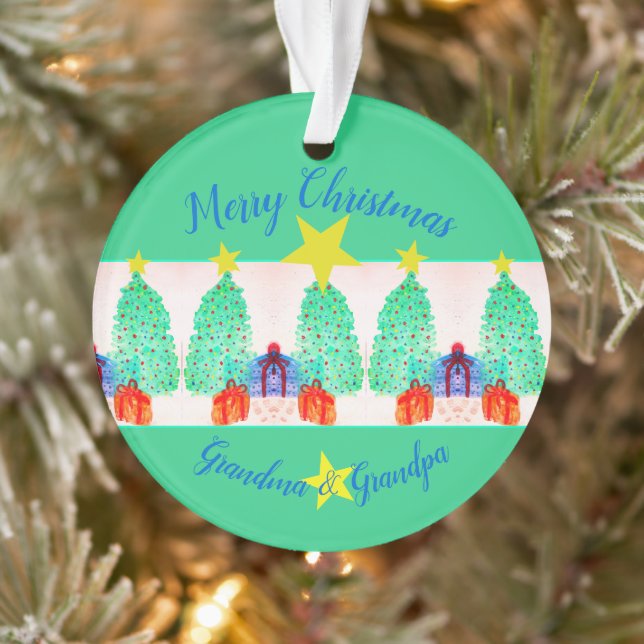 Colourful Festive Turquoise  Ornament (Tree)