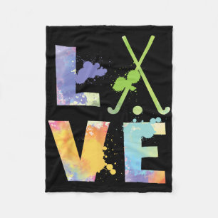 Colourful Field Hockey Love Field Hockey Player Ho Fleece Blanket
