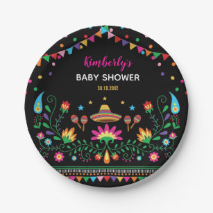 Colourful Fiesta Baby Shower / Mexican Birthday Paper Plate