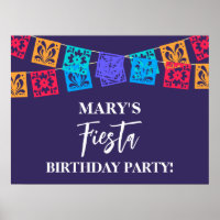 Colourful Fiesta Birthday Party Blue