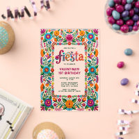 Colourful Fiesta Floral Folk Art Girl 1st Birthday