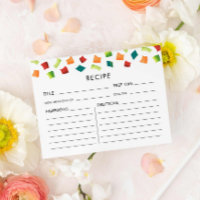 Colourful Fiesta Mexican Recipe Card