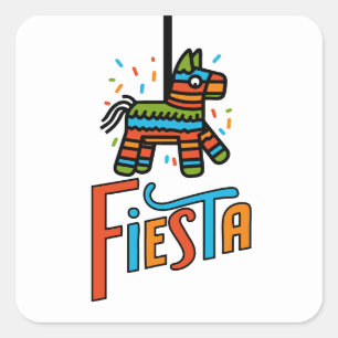 Colourful Fiesta Piñata Festive Stickers