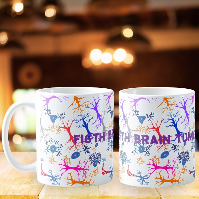 Colourful Fight Brain Tumour Cancer Recovery Patie Coffee Mug (Creator Uploaded)