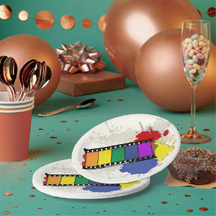 Colourful Filmstrip Paper Plates