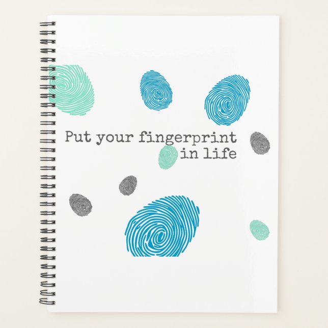 Colourful Fingerprints Planner (Front)