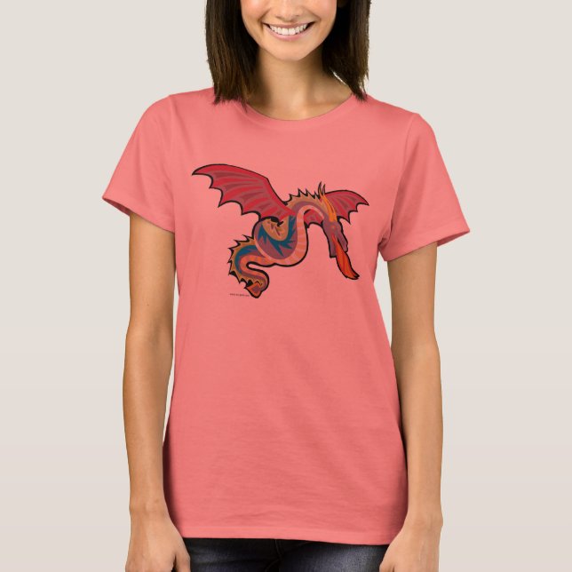 Colourful Fire-Breathing Dragon T-Shirt (Front)