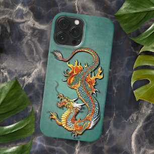 Colourful Fire Dragon Tattoo Art iPhone 12 13 Pro Max Case