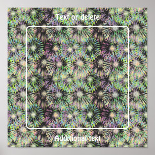 Colourful Fireworks Frame Create Your Own Photo Poster