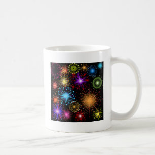 Colourful fireworks New Year Coffee Mug