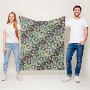 Colourful Fireworks Pattern Fleece Blanket