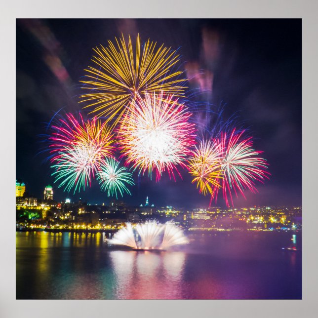 Colourful Fireworks Poster (Front)