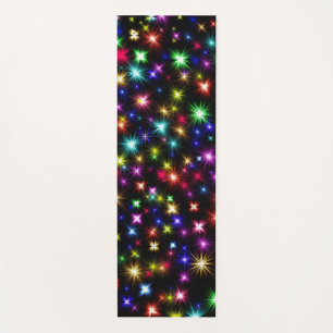 Colourful Fireworks Stars Design Yoga Mat