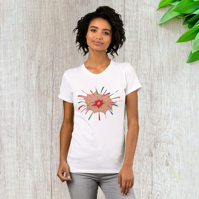 Colourful Fireworks Womens T-Shirt (Creator Uploaded)