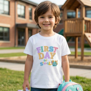 Colourful First Day of School K Fun Back to School T-Shirt