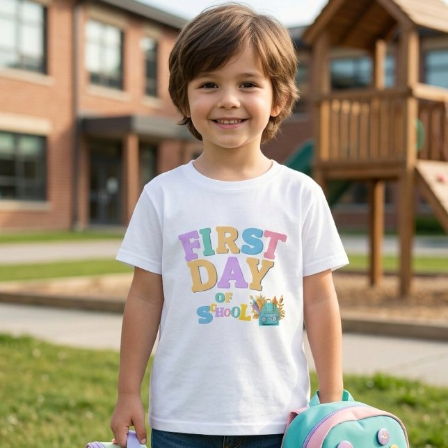 Colourful First Day of School K Fun Back to School T-Shirt (Creator Uploaded)