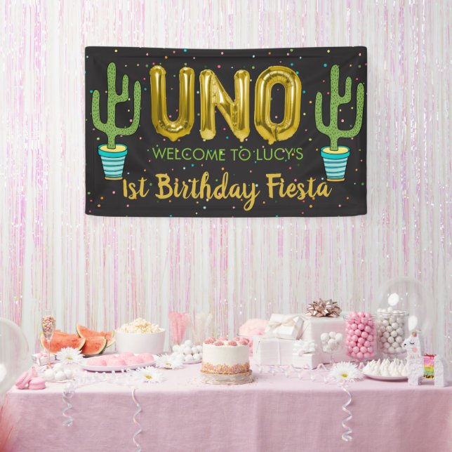 Colourful First Fiesta Birthday Welcome Sign (Party)