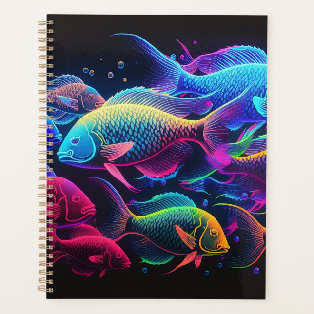 Colourful fish background planner (Front)