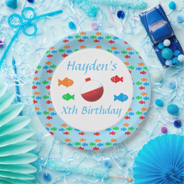 Colourful Fish Birthday Paper Plate (Party)
