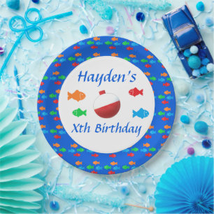 Colourful Fish Birthday Paper Plate