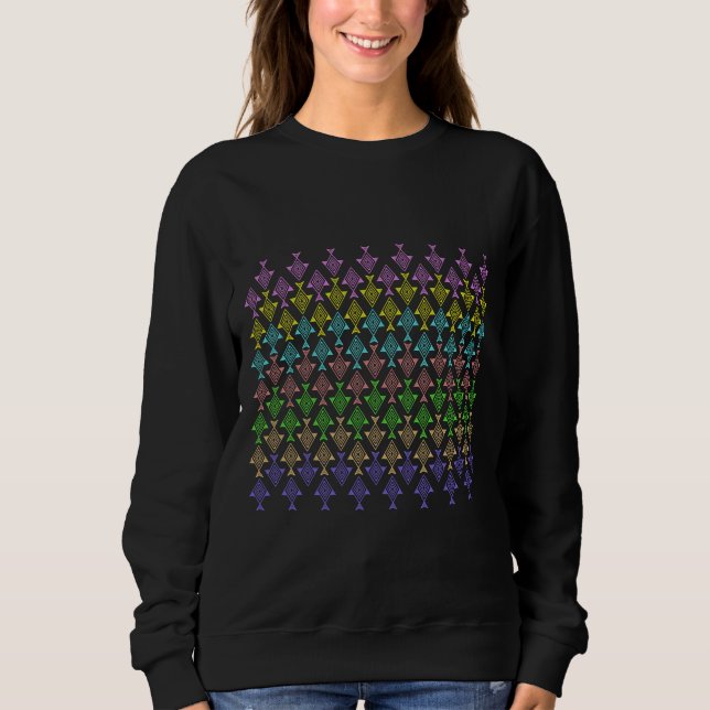 Colourful Fish Chevron Sweatshirt (Front)