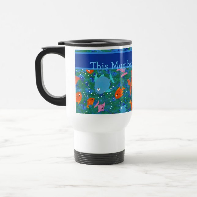 Colourful Fish in the Sea Custom Travel Mug (Left)