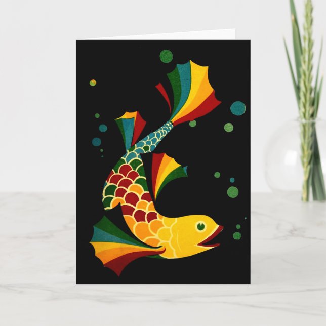 colourful fish ‘n bubbles card (Front)