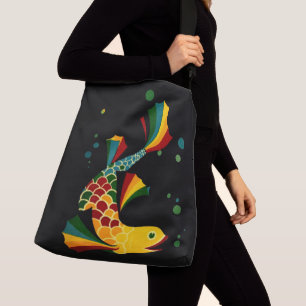 colourful fish ‘n bubbles crossbody bag