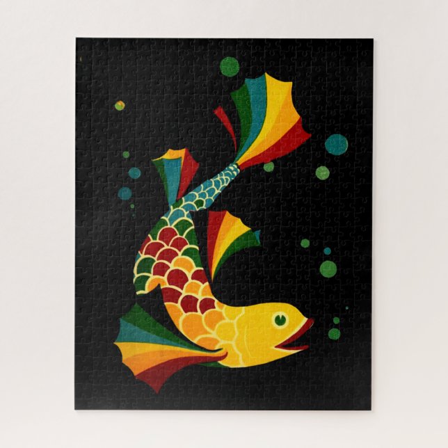 colourful fish ‘n bubbles jigsaw puzzle (Vertical)