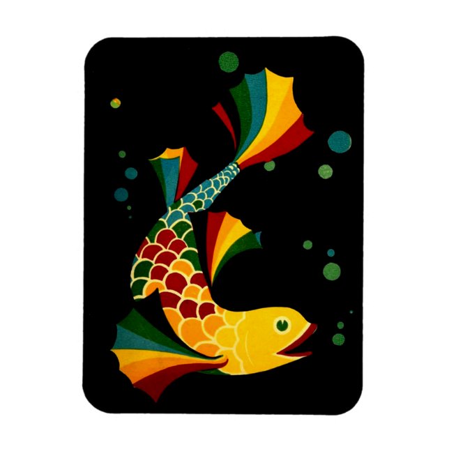colourful fish ‘n bubbles magnet (Vertical)