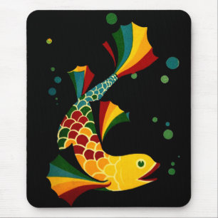 colourful fish ‘n bubbles mouse pad