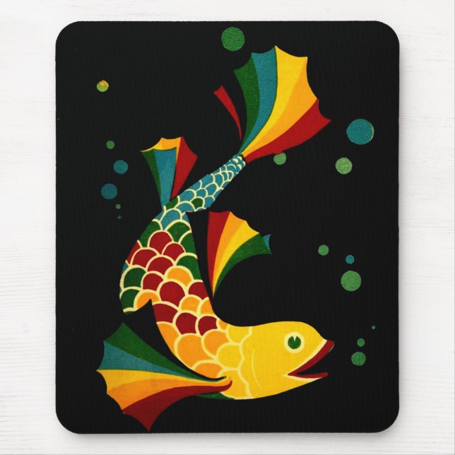 colourful fish ‘n bubbles mouse pad (Front)