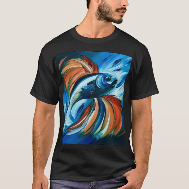 Colourful fish painting T-Shirt (Front)