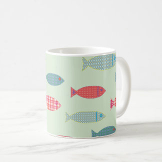 Colourful Fish Pattern Coastal Coffee Mug
