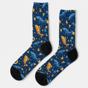Colourful fish pattern socks