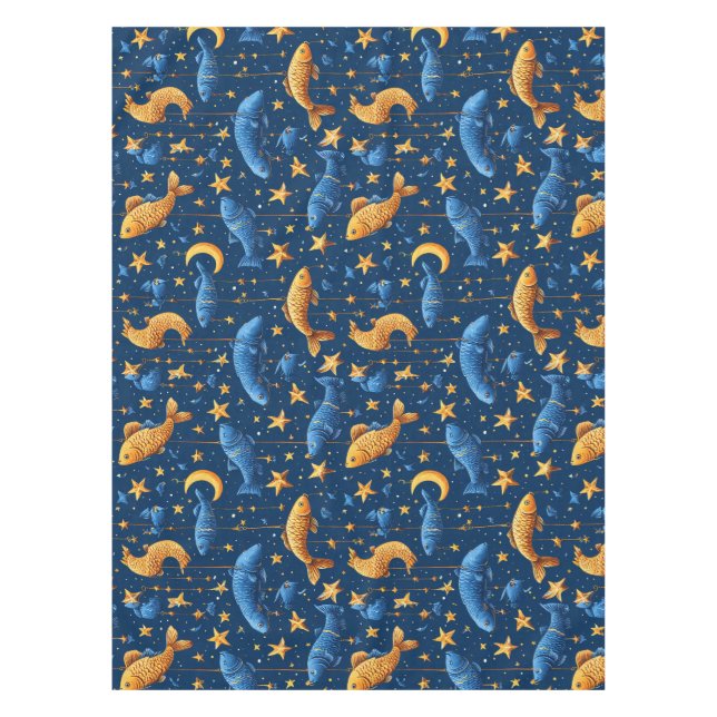 Colourful fish pattern tablecloth (Front)