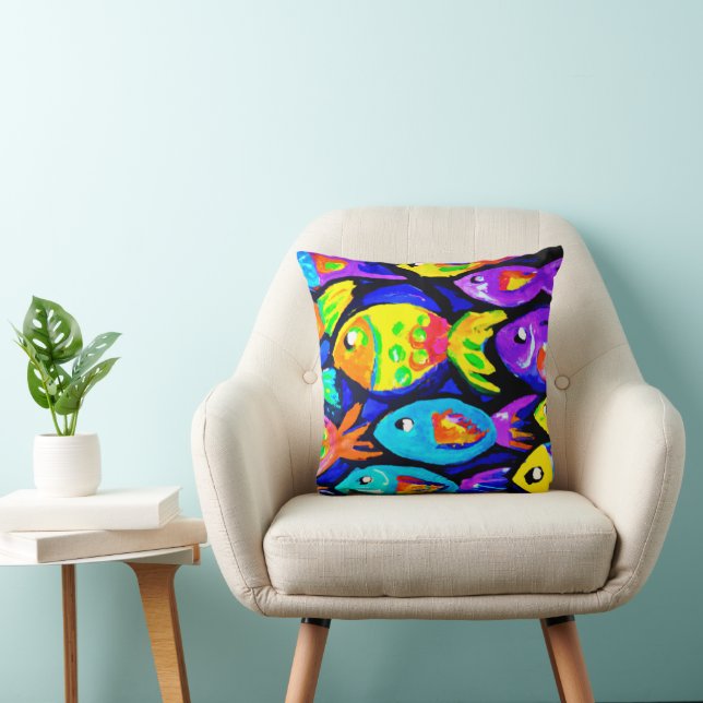 Colourful Fish Patterns Art. Buy Now Cushion (Chair)
