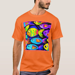 Colourful Fish Patterns Art T-Shirt